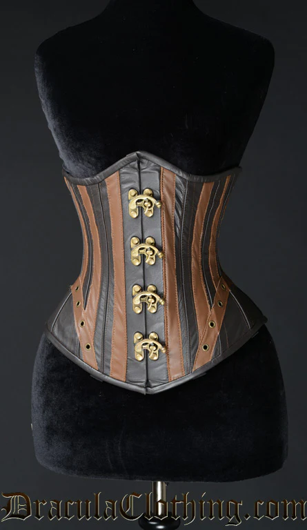 Steampunk Leather Clasp Corset