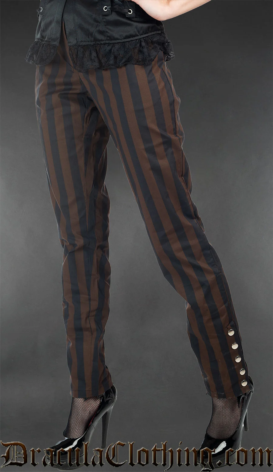 Steampunk Striped Five Button Pants - Image 2