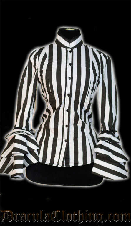 Striped Buckle Blouse - Image 4