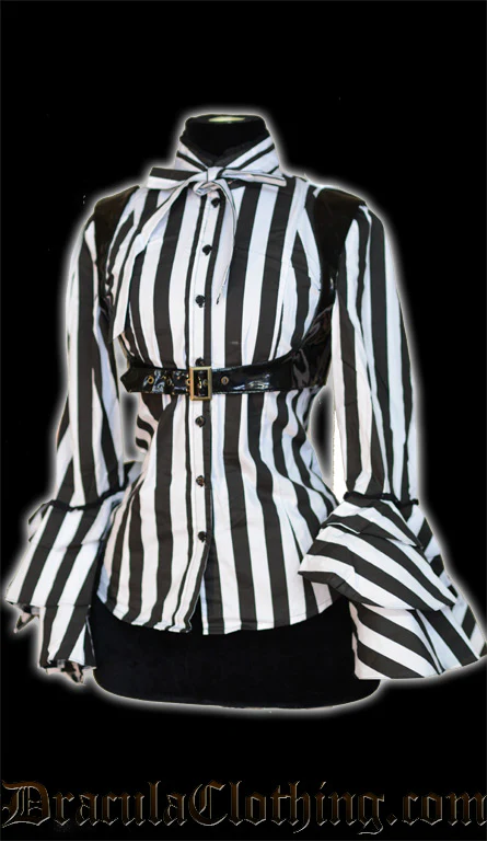 Striped Buckle Blouse - Image 5