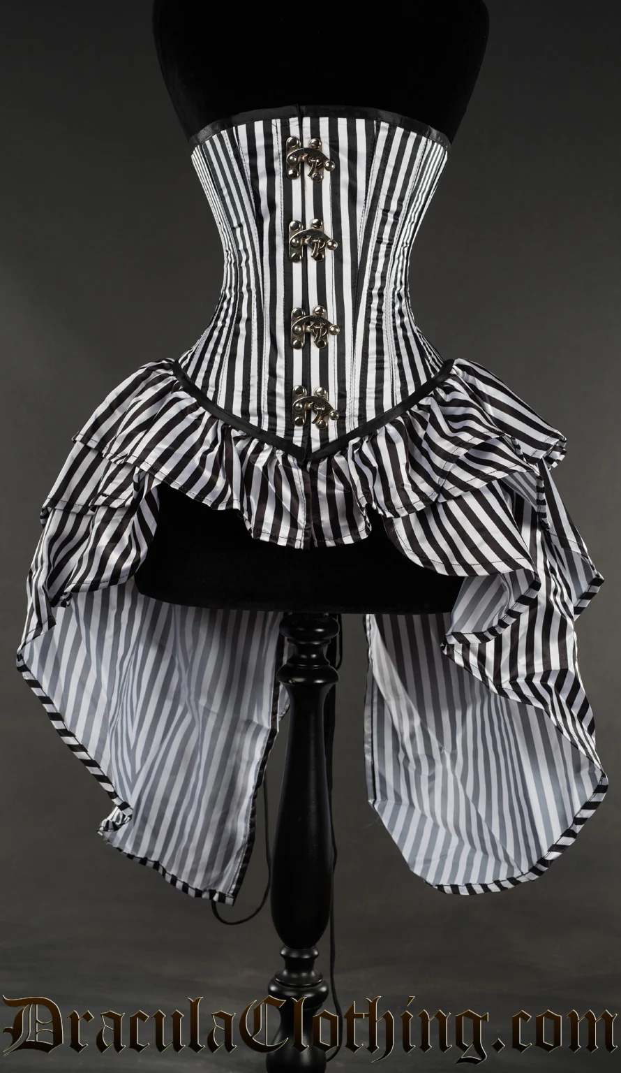 Striped Bustle Clasp Corset - Image 3