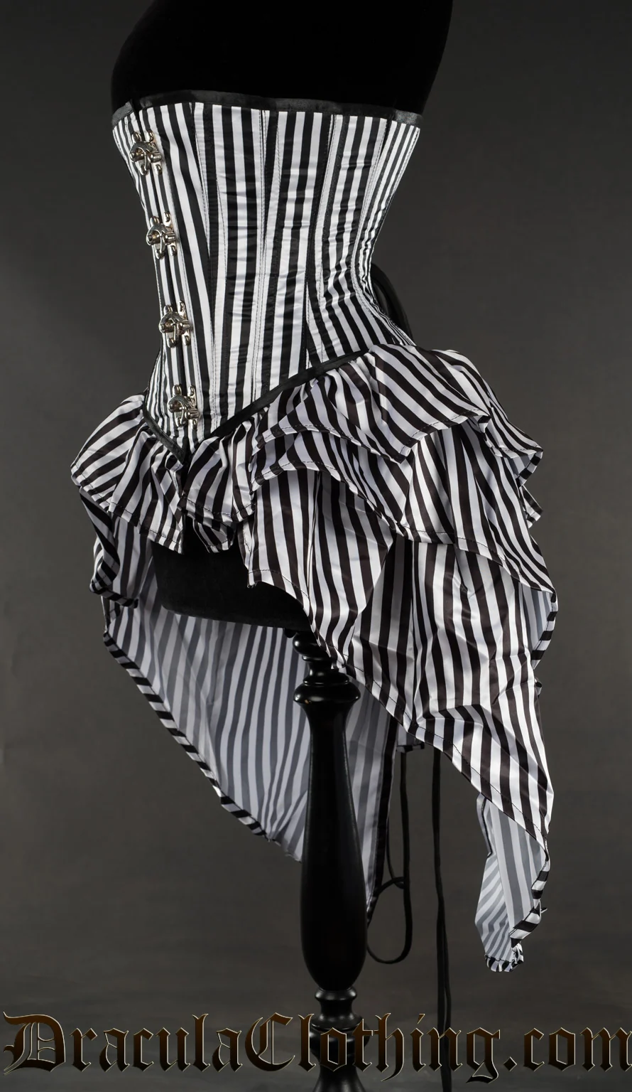 Striped Bustle Clasp Corset - Image 4