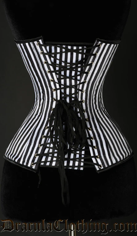 Striped Cleavage Clasp Corset - Image 2