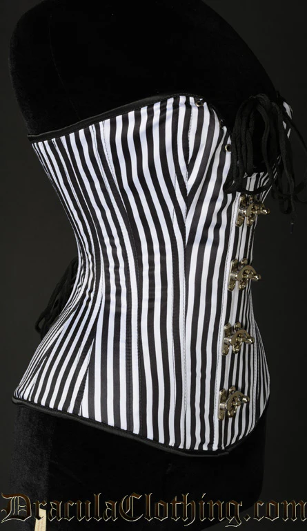 Striped Cleavage Clasp Corset - Image 3
