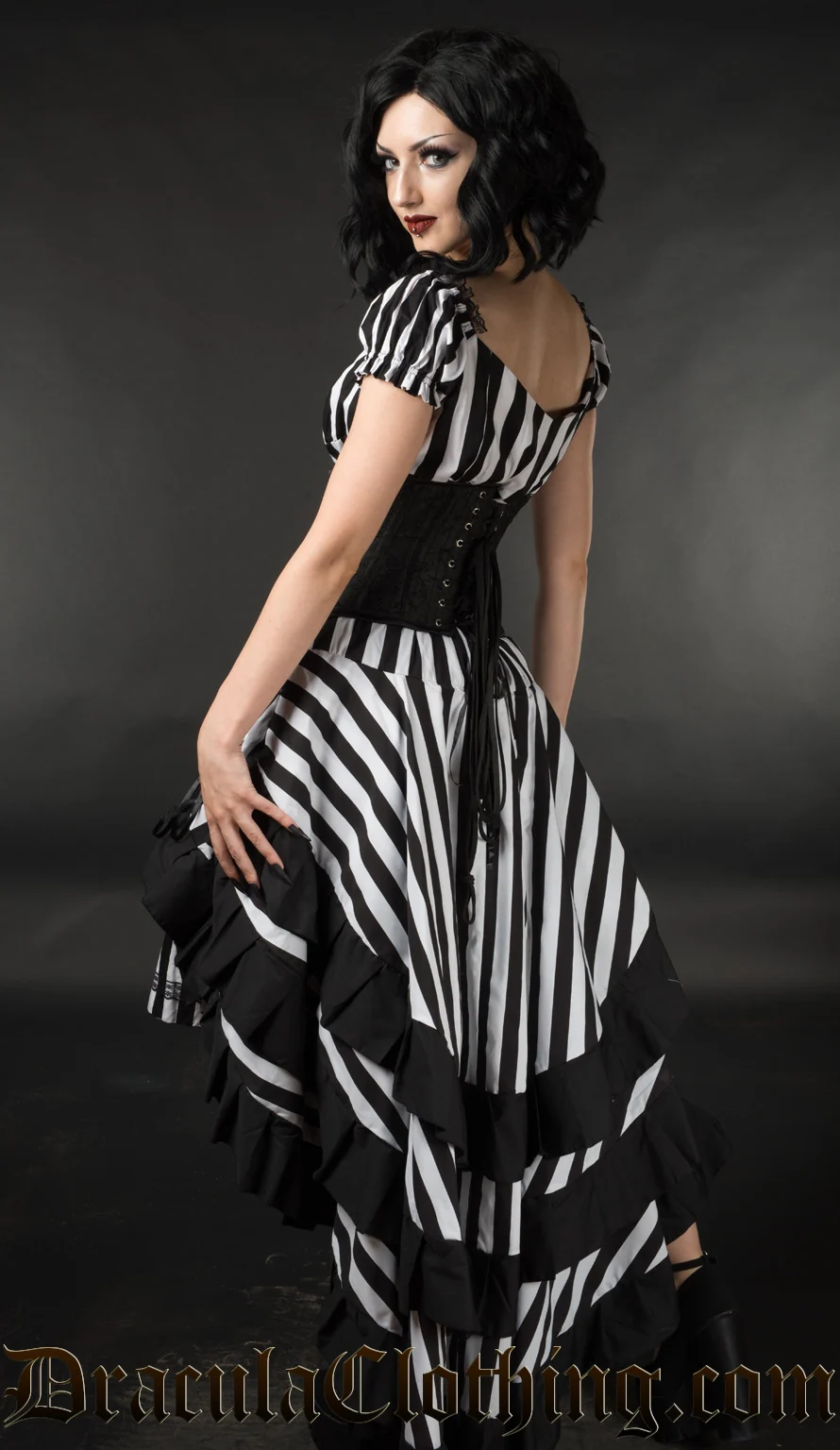 Striped Layer Bustle Skirt Old - Image 2