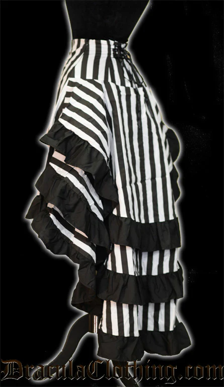 Striped Layer Bustle Skirt Old - Image 3