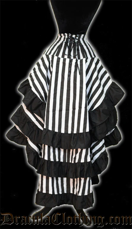 Striped Layer Bustle Skirt Old - Image 4
