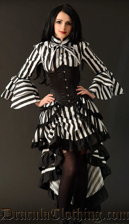 Striped Layer Bustle Skirt Old - Image 5