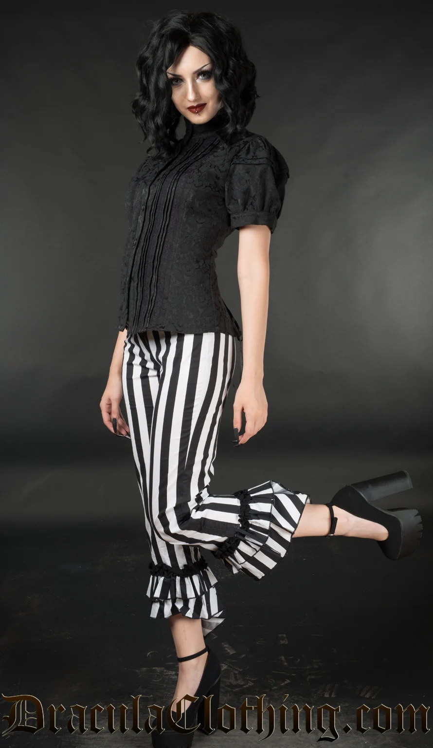 Striped Ruffle Pants - Image 2