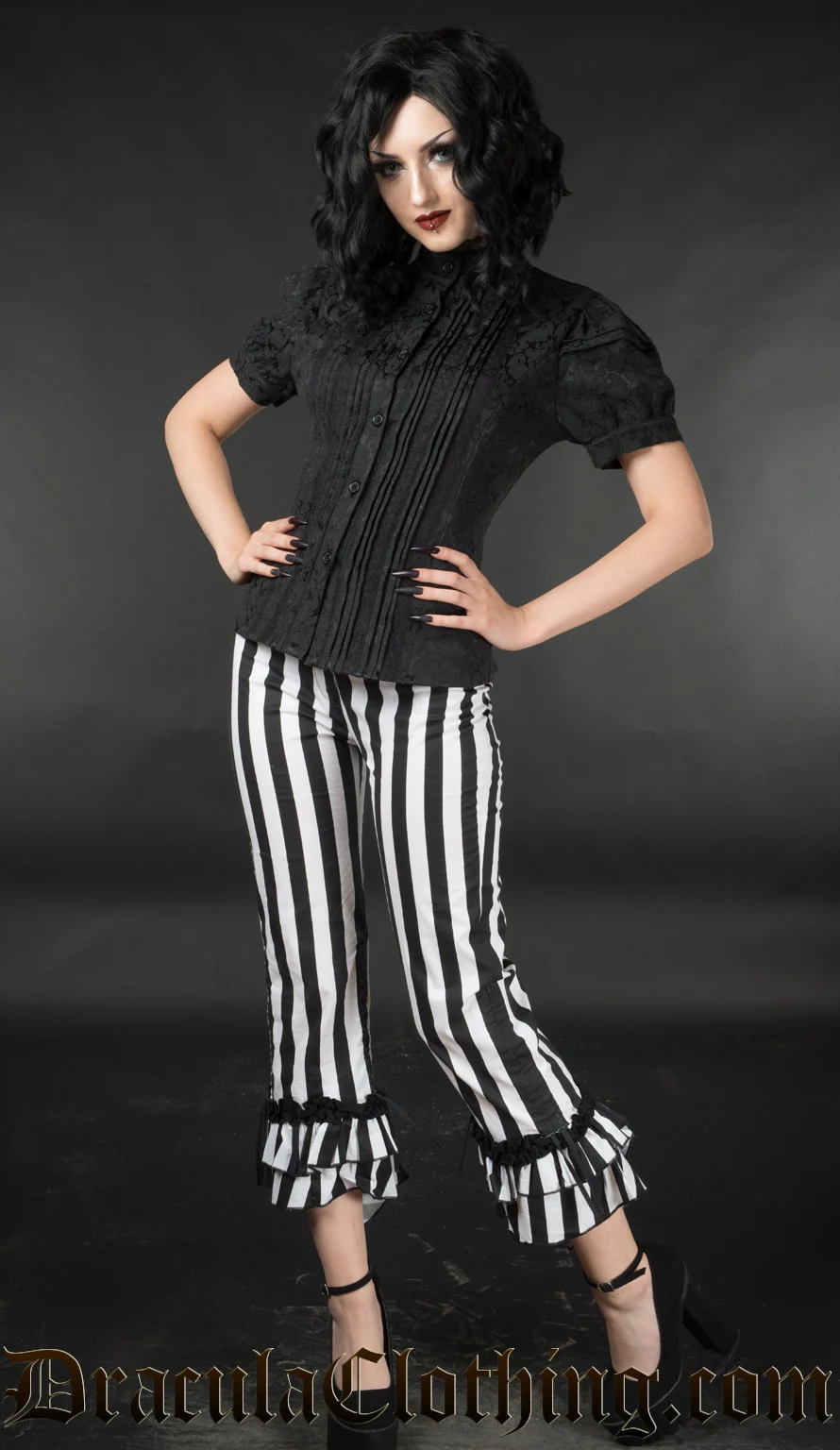 Striped Ruffle Pants - Image 3