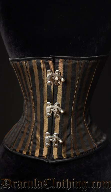 Striped Steampunk Clasp Corset