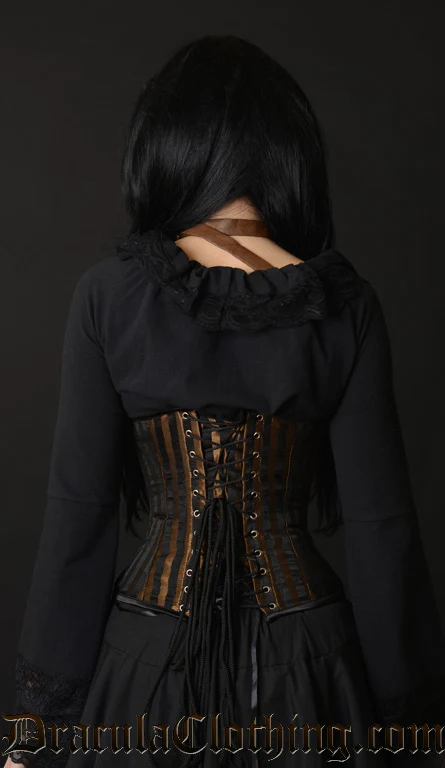 Striped Steampunk Clasp Corset - Image 4