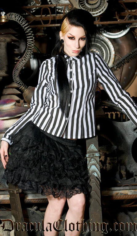 Striped Victorian Blouse - Image 3