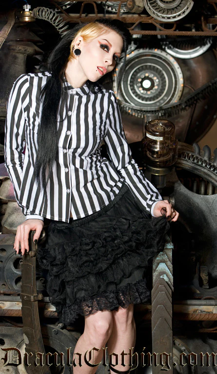 Striped Victorian Blouse - Image 4