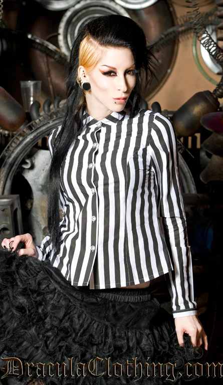 Striped Victorian Blouse - Image 5