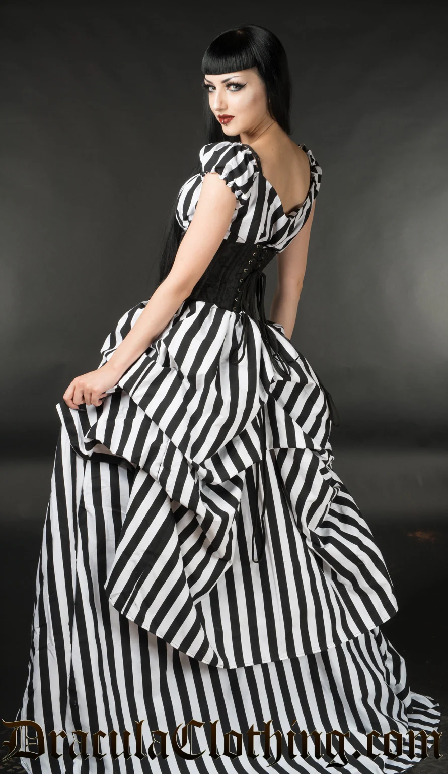 Striped Victorian Dress - Image 4