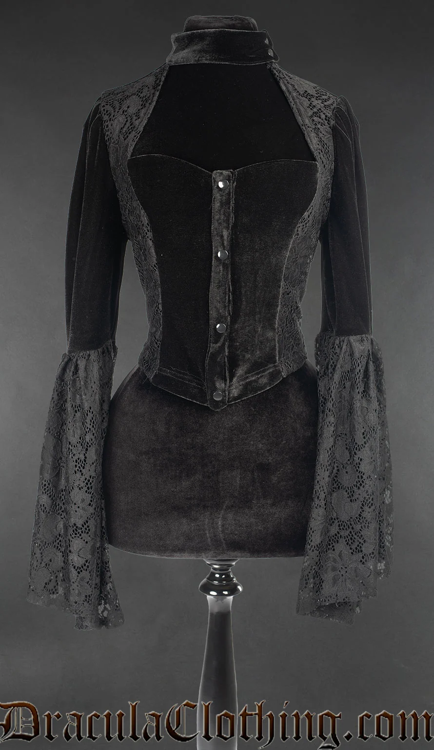 Velvet And Lace Victorian Jacket - Image 2