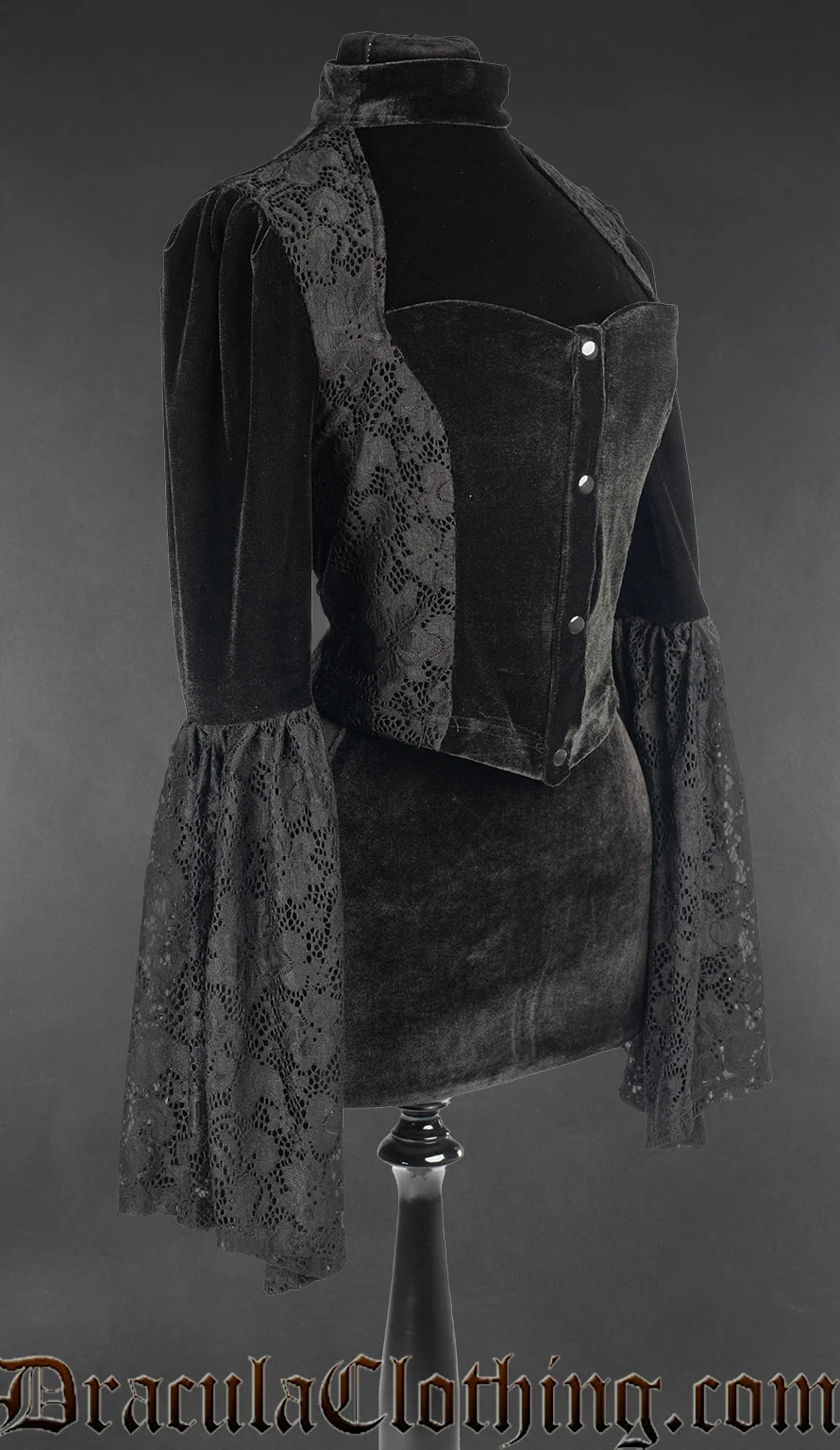 Velvet And Lace Victorian Jacket - Image 4