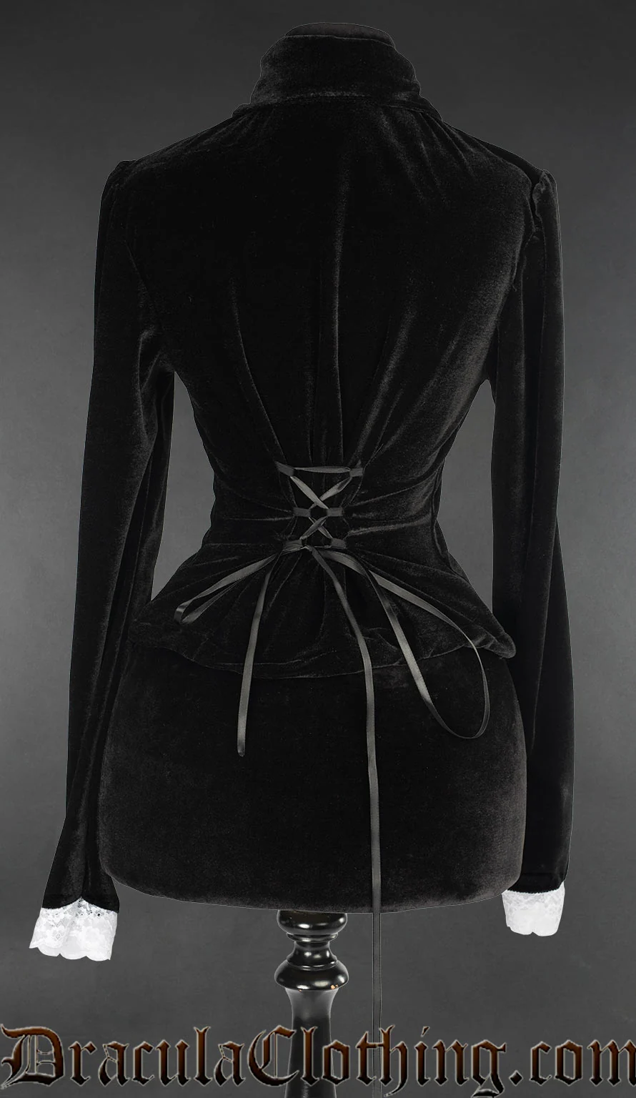 Velvet Bib Blouse - Image 3