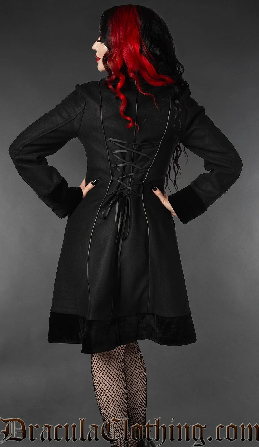 Velvet Details Pocket Coat - Image 2