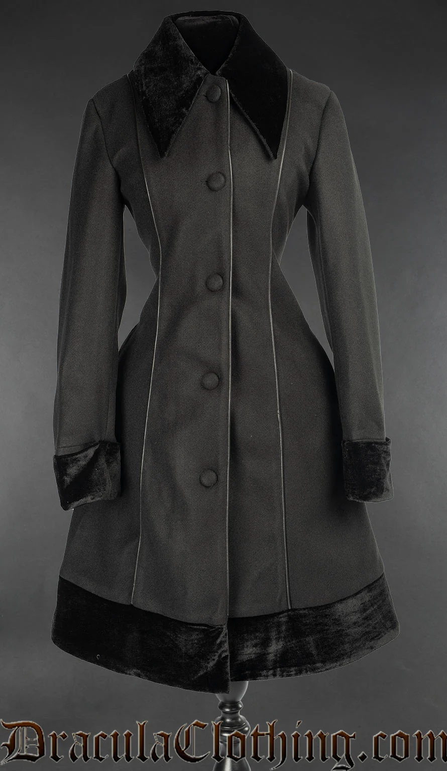 Velvet Details Pocket Coat - Image 3