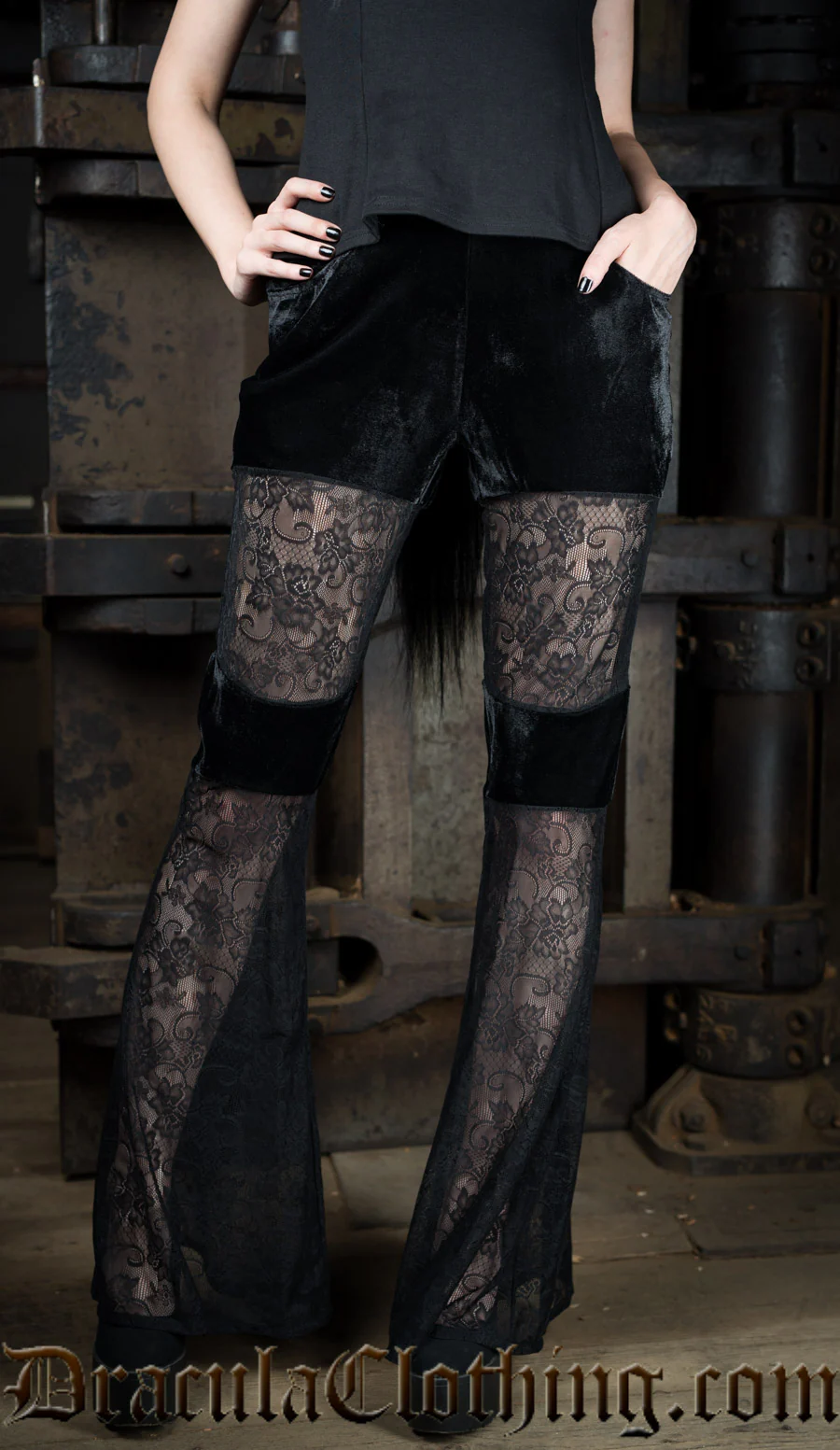 Velvet Lace Pants - Image 3