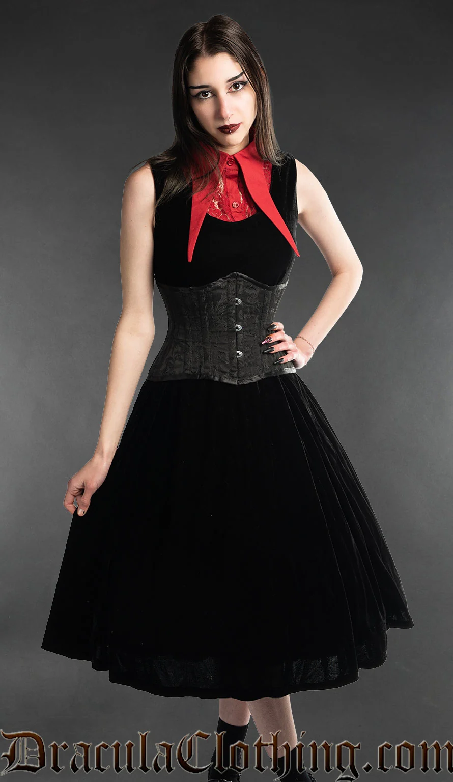 Velvet Princess Collar Dress - Image 10