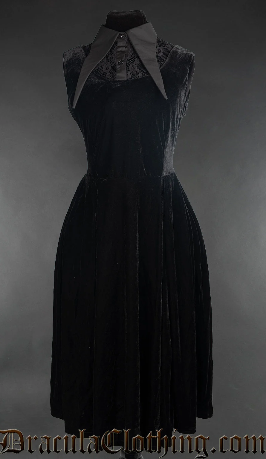 Velvet Princess Collar Dress - Image 4