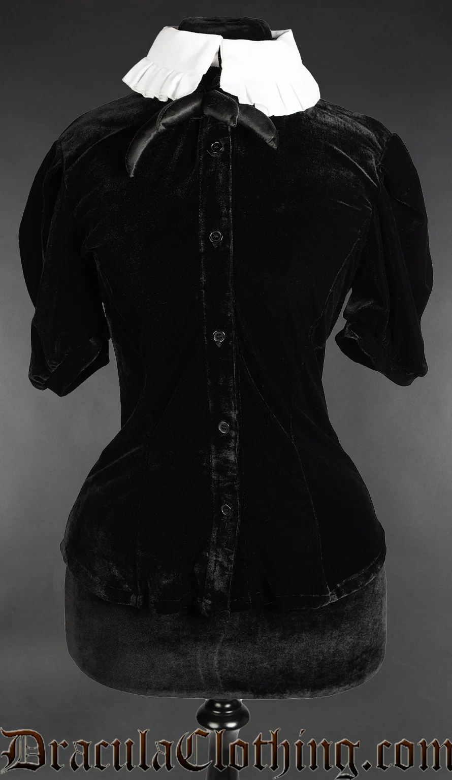 Velvet Regency Short Sleeved Blouse - Image 2