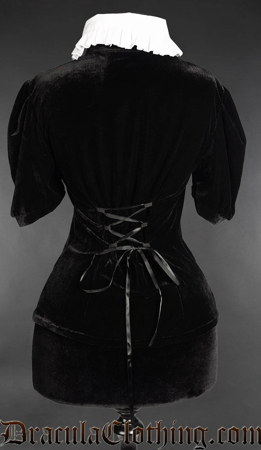 Velvet Regency Short Sleeved Blouse - Image 4