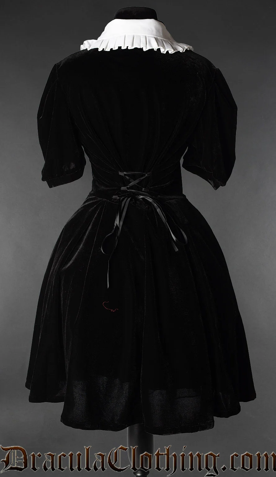 Velvet Short Sleeved Regency Dress - Image 3