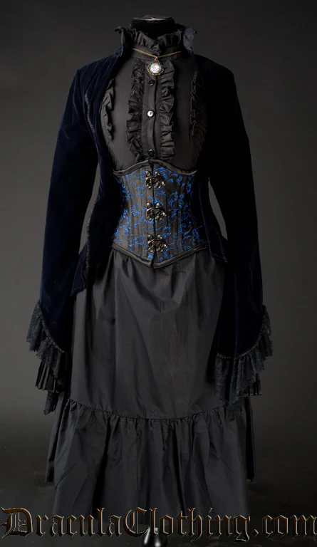 Midnight Blue Velvet Tailcoat - Image 5
