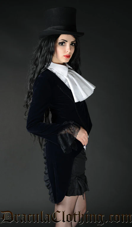 Midnight Blue Velvet Tailcoat - Image 7