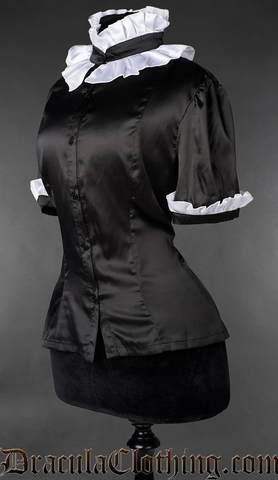 Victorian Gothic Short Sleeved Maid Blouse - Image 2