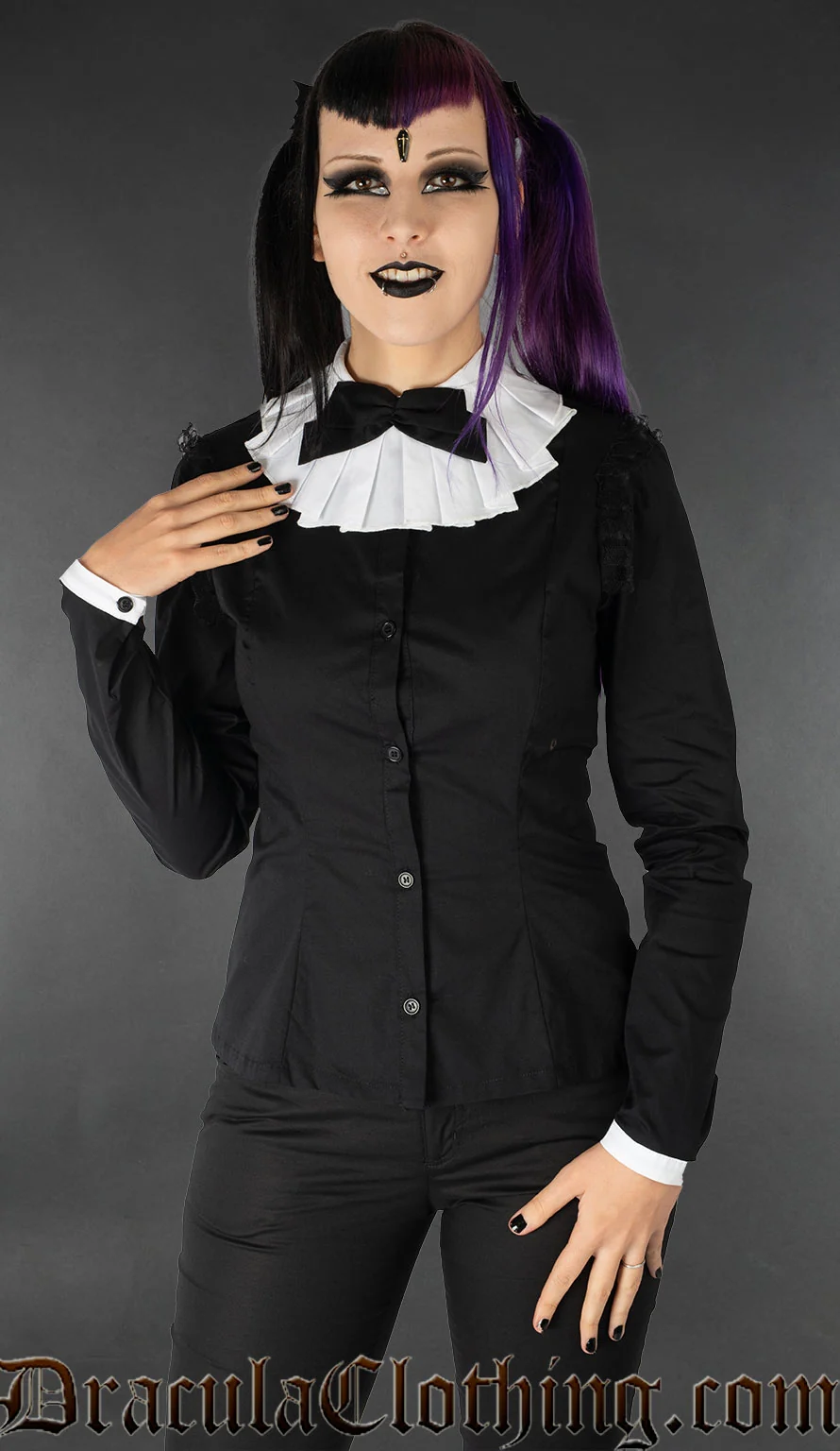 Victorian Ruffle Collar Blouse - Image 2