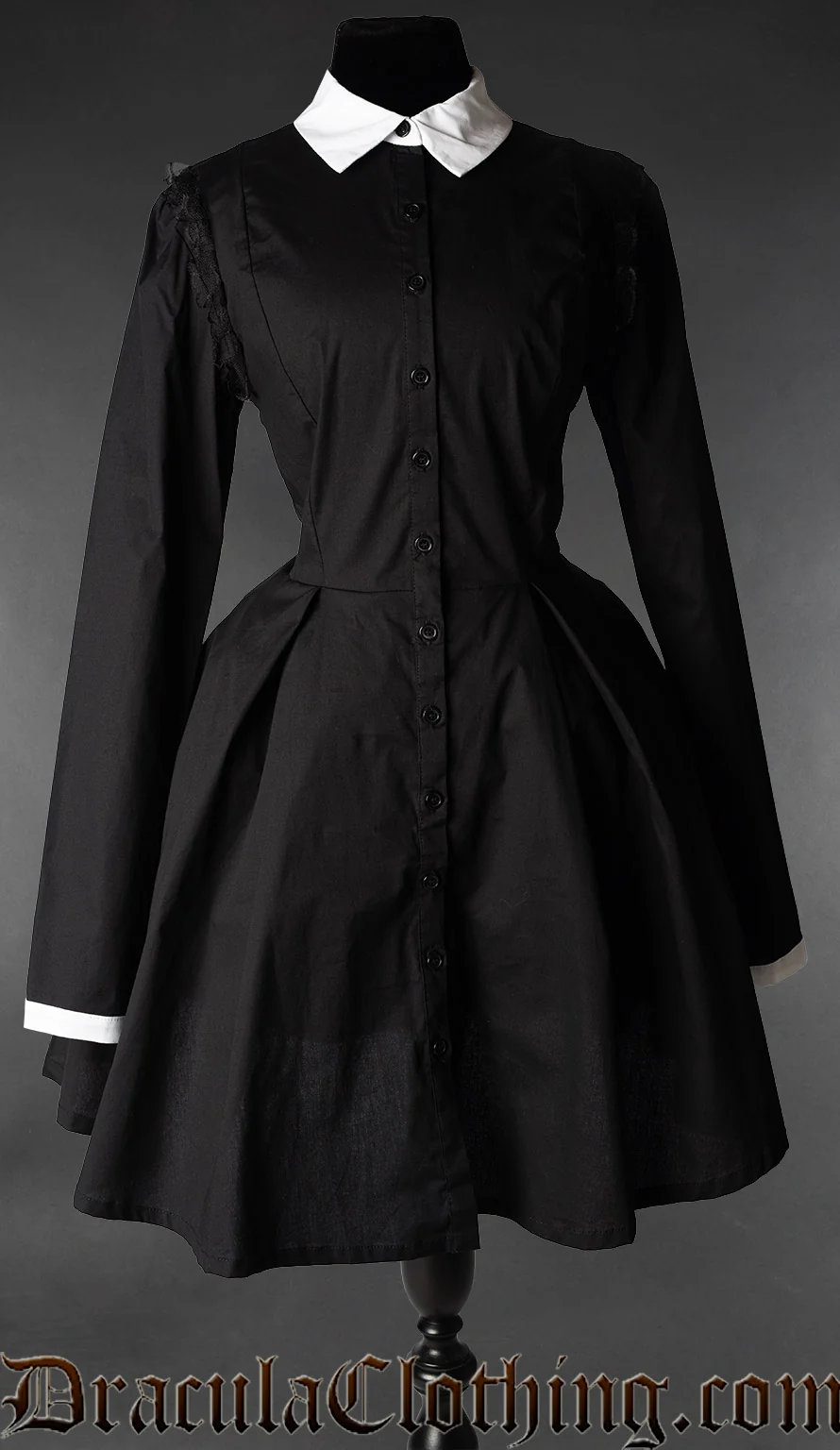 Victorian Ruffle Collar Shirtdress - Image 3