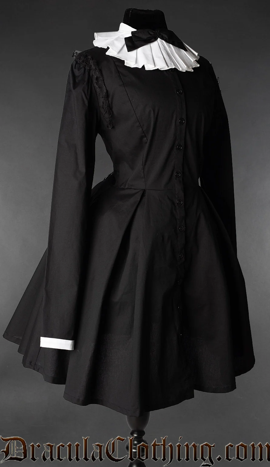 Victorian Ruffle Collar Shirtdress - Image 4