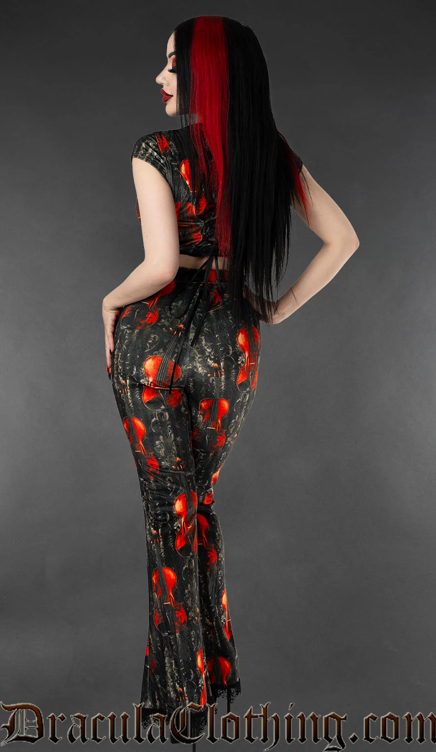 Violins Flare Velvet Pants - Image 2