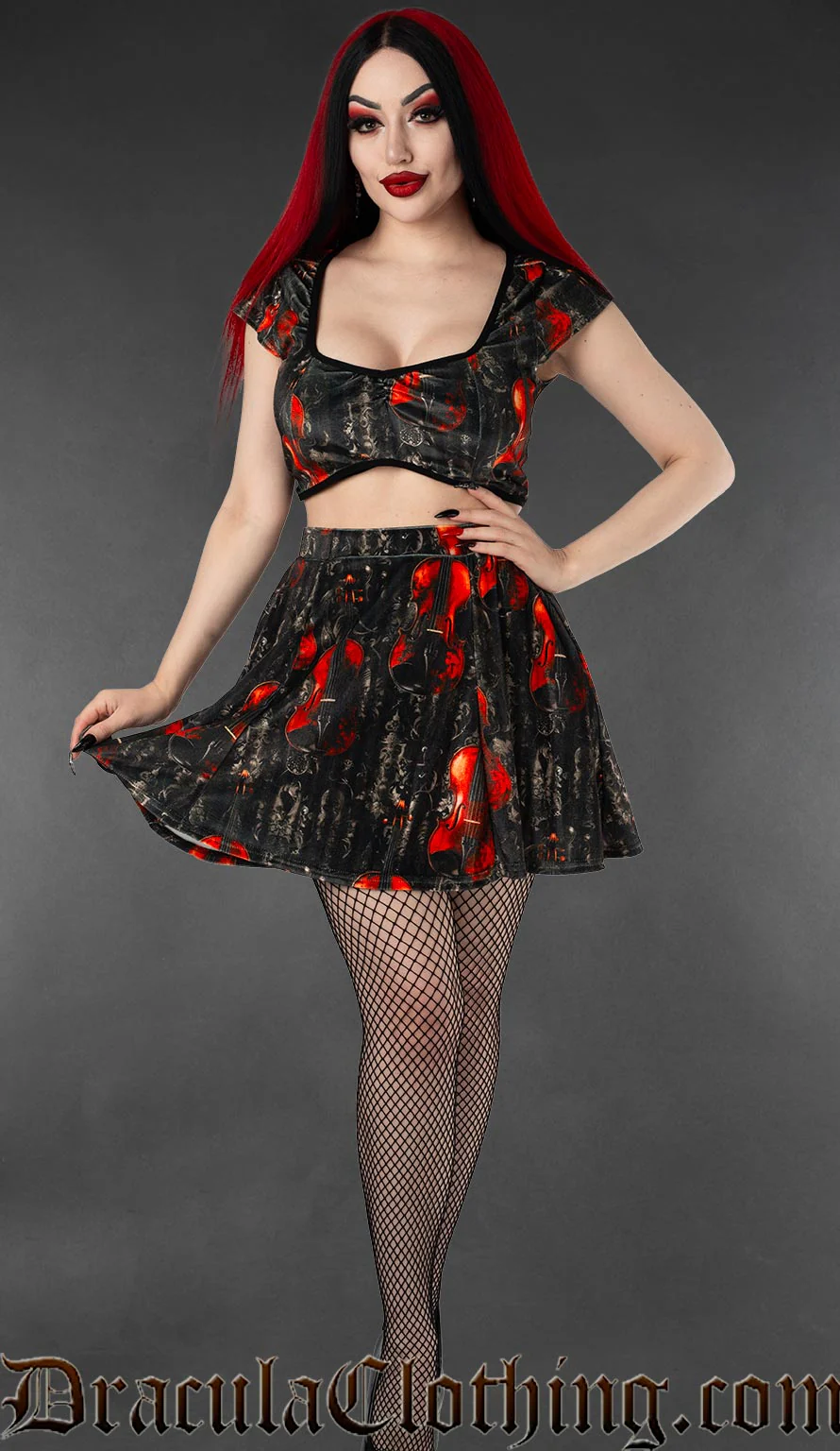 Violins Velvet Crop Top