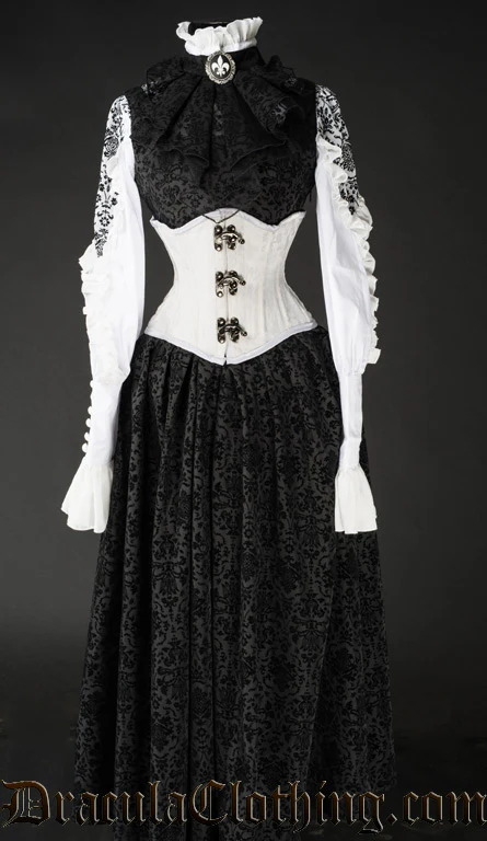 White Brocade Extreme Waist Cincher, size 20 - Image 2