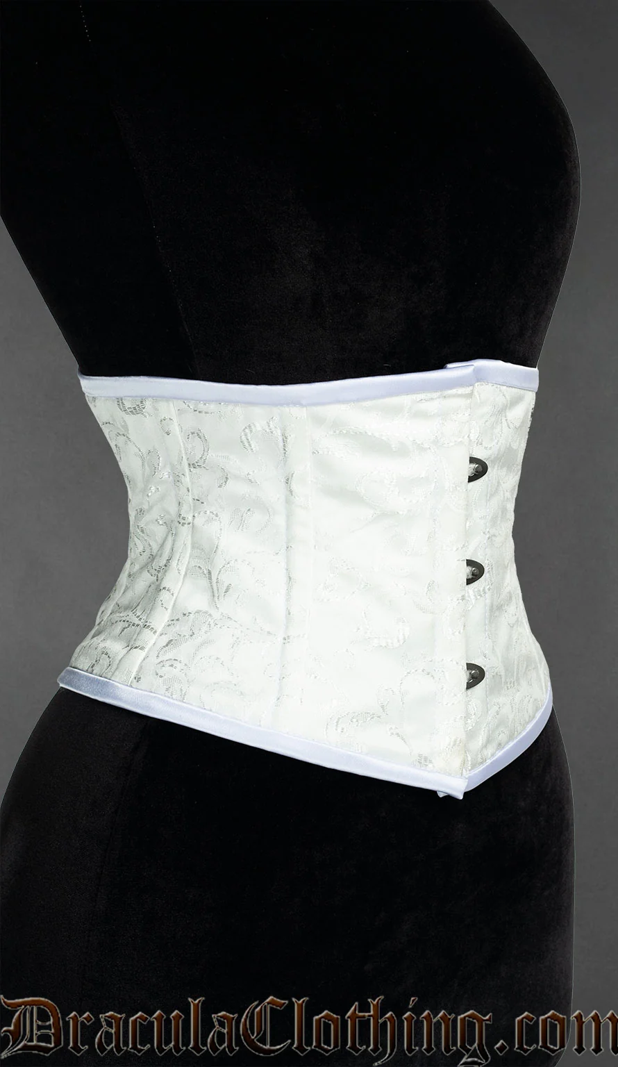 White Brocade Waist Cincher - Image 2