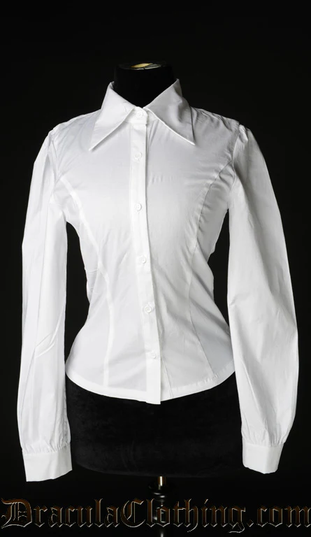 White Cotton Marquess Blouse - Image 2