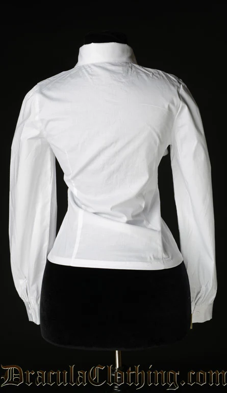 White Cotton Marquess Blouse - Image 3