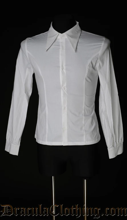 White Cotton Marquis Shirt - Image 2