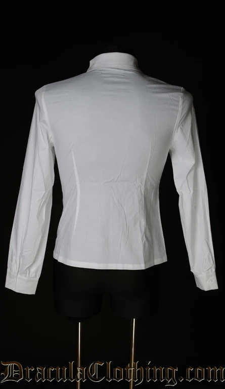 White Cotton Marquis Shirt - Image 3