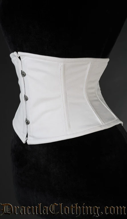 White Cotton Waist Cincher - Image 2