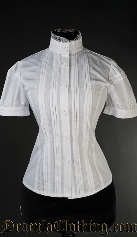 White Edwardian Blouse - Image 2