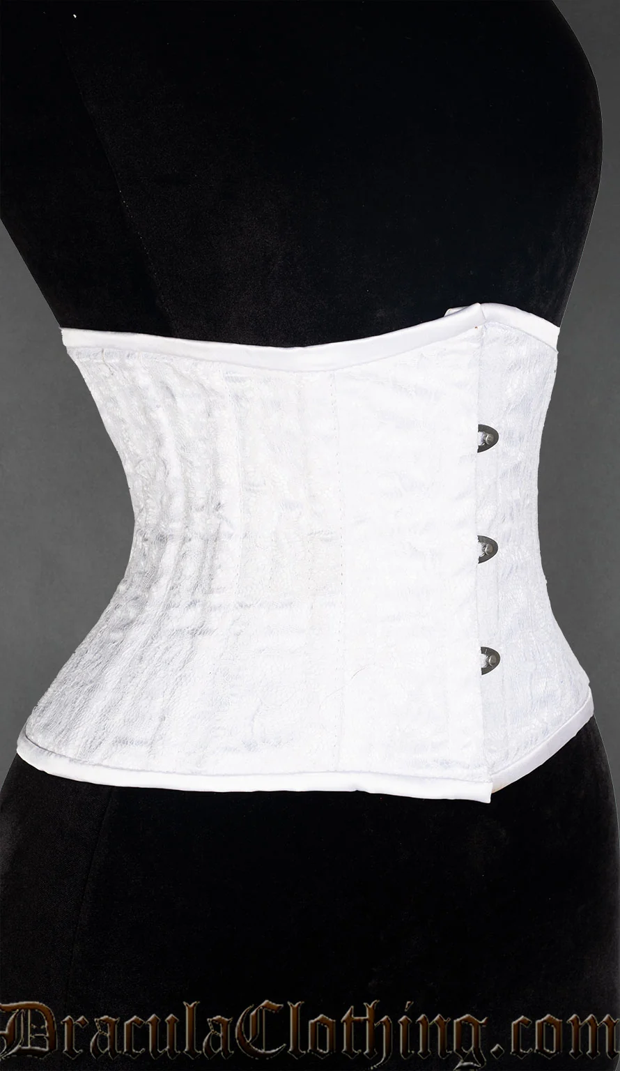 White Lace Double Boned Waist Cincher - Image 2
