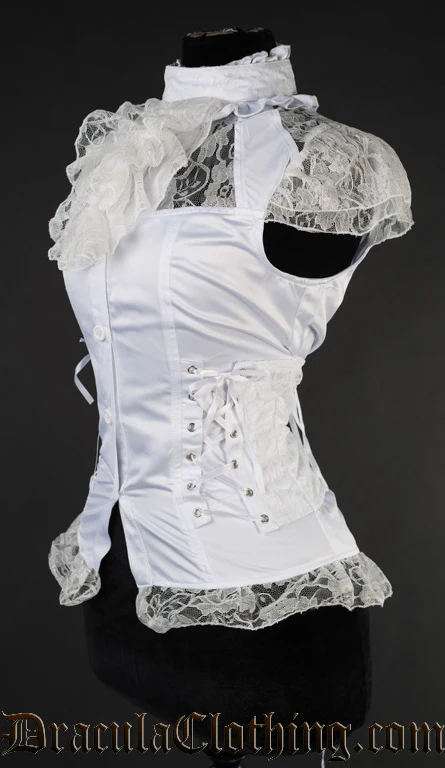 White Laced Blouse - Image 4