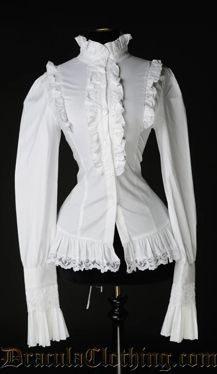 White Ruffle Blouse - Image 2
